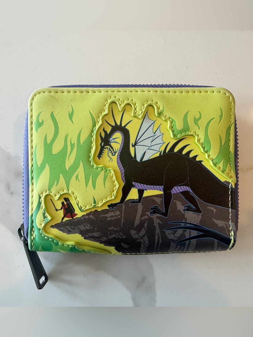 Disney Loungefly Villains Zip Wallet dragon maleficent sleeping beauty NWOT